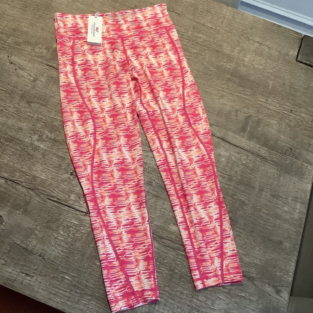 Vineyard Vines Performance Legging, Fishbone Printed- Size S